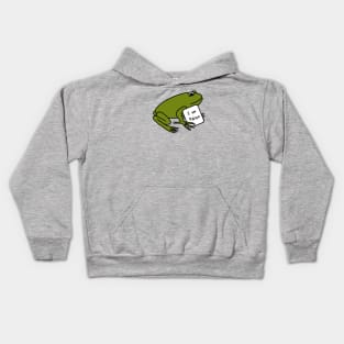 Green Frog with a Sign Karen Memes Kids Hoodie